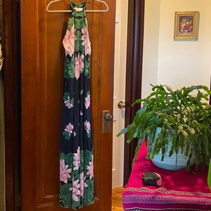 Vintage Ralph Montenero Floor Length Halter Dress